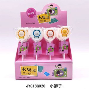吉優菓小獅子照片糖水果味18gx24支