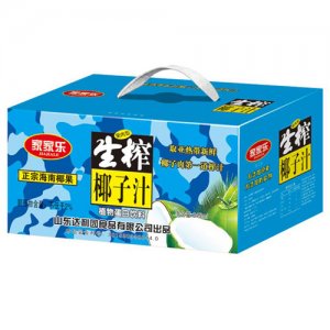 家家樂(lè)生榨椰子汁椰汁植物蛋白飲料藍(lán)禮盒裝
