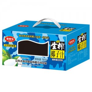 家家樂(lè)生榨椰子汁椰汁植物蛋白飲料開(kāi)窗禮盒裝