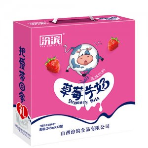 汾濱草莓牛奶飲料245mlx12罐