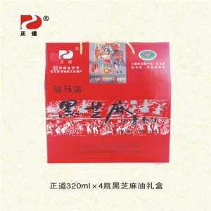 正道黑芝麻油320mlx4瓶