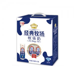 六田經典牧場奶246毫升x12盒鉆石裝