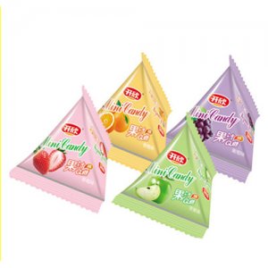 香雪園開欣三角包果汁Q糖
