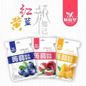 穎新堂蒟蒻鮮冰菓糕紅黃藍