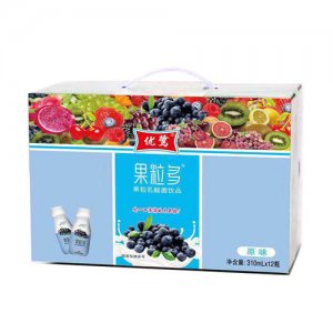 優(yōu)鷺果粒多果粒乳酸菌飲品原味310mlx12瓶