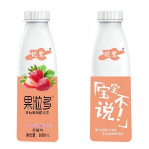 優(yōu)鷺果粒多乳酸菌飲品草莓味1000ml