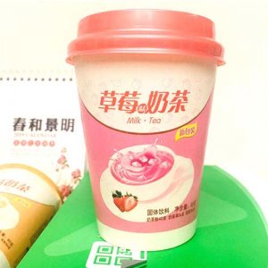 香飄珍益奶茶草莓味82g