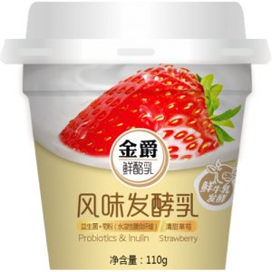 友芝友金爵風味發(fā)酵乳110g草莓味