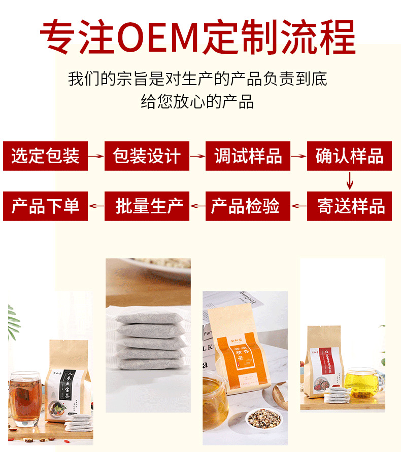 紅豆薏米養生茶貼牌代加工定制,嚴格把控產品品質