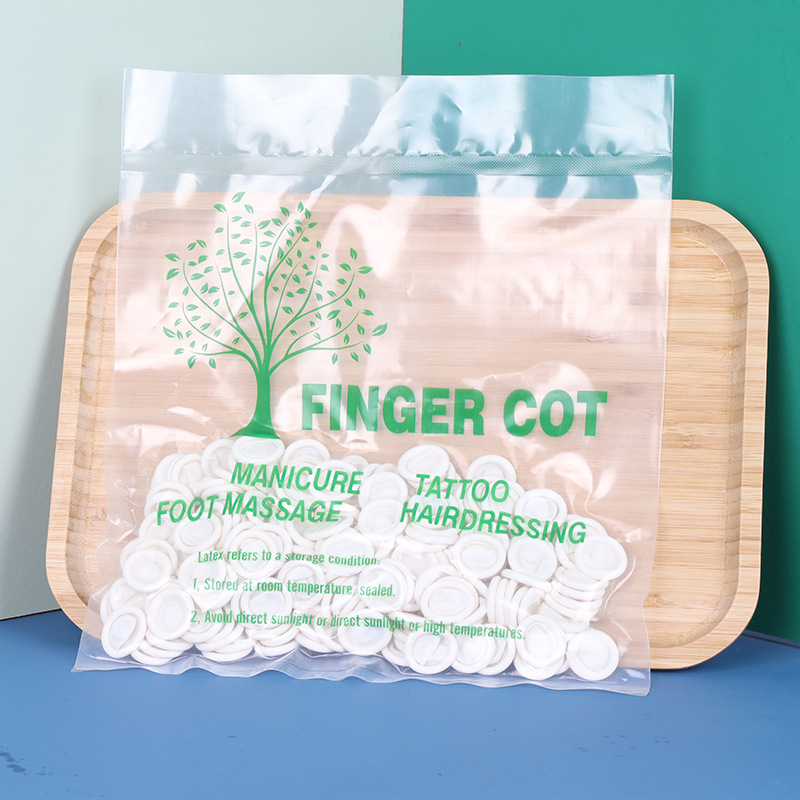 一次性乳膠手指套無粉無塵白色手指套 防護手指套.jpg