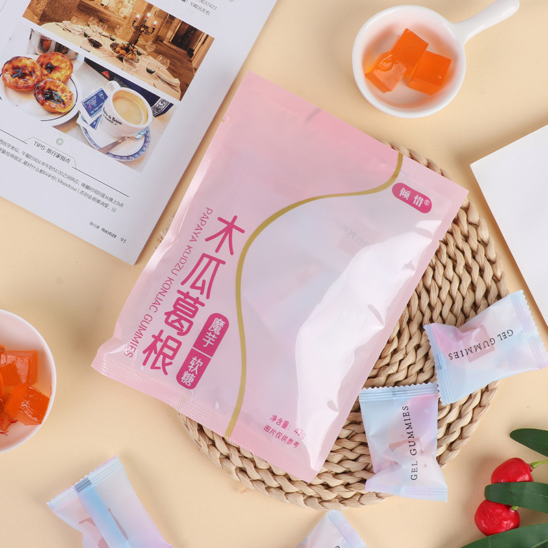 現貨木瓜葛根軟糖無蔗糖 添加魔芋膠原蛋白肽可代發 可代木瓜葛根.jpg