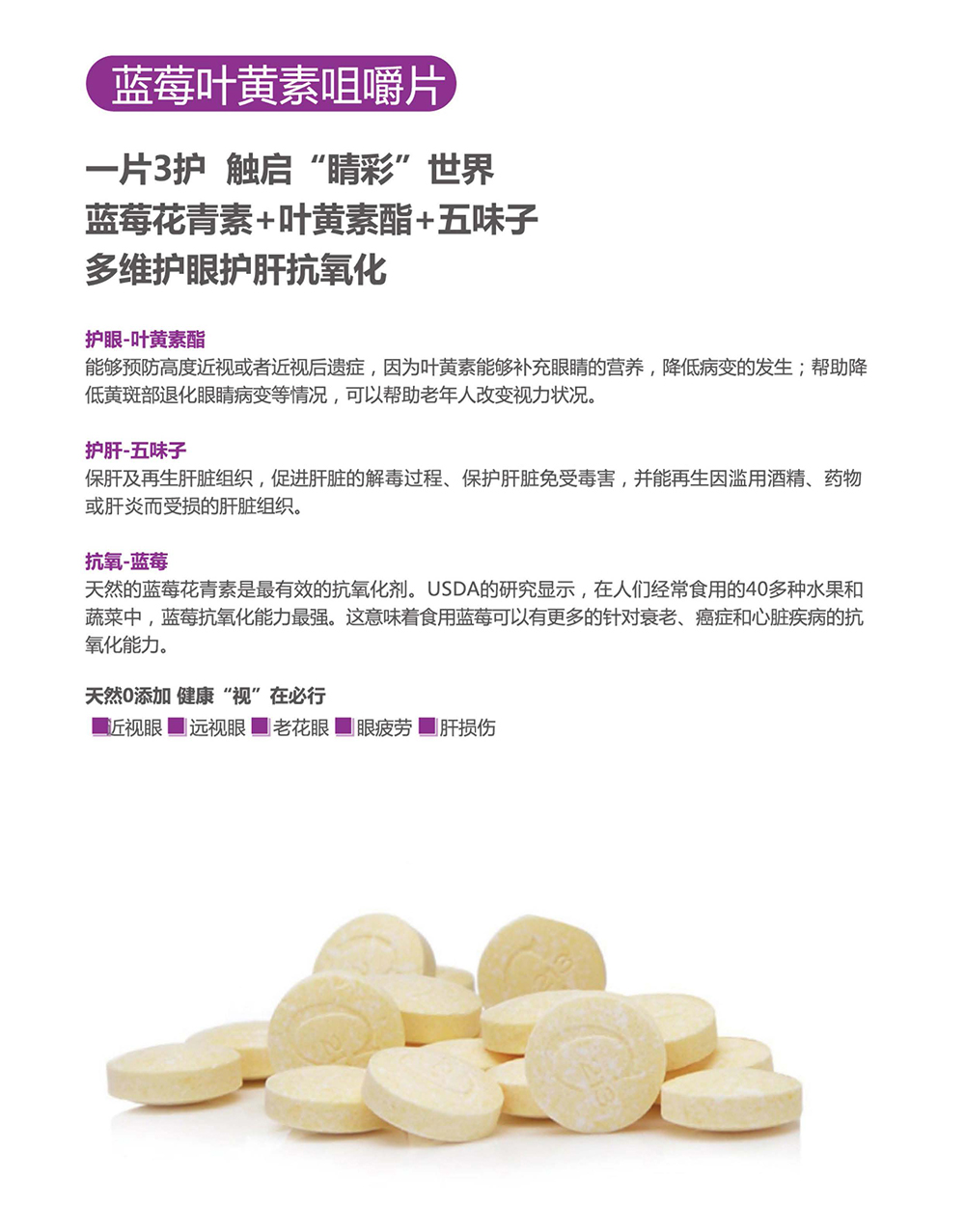 藍莓葉黃素咀嚼片哪里有代加工-專業藍莓葉黃素咀嚼片oem代加工實力大廠