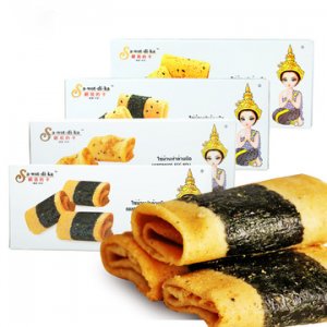 進口點心海苔味盒裝手工雞蛋卷酥貼牌OEM/ODM