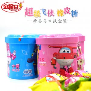 超級飛俠雙心罐糖果軟糖 OEM/ODM定制代加工