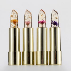 金鉑鮮花溫變色果凍唇膏貼牌定制代加工