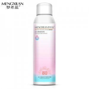 夢希藍紅石榴防護隔離噴霧夏季遮陽清爽不粘膩補水保濕遮瑕護膚品貼牌定制代加工