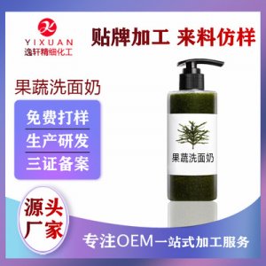 綠果蔬精華泡泡洗面奶潔面慕斯OEM/ODM代加工