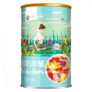 酸奶草莓果粒燕麥罐裝可OEM/ODM代工