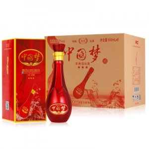 中國(guó)夢(mèng)濃香型白酒整箱52度500ml*6瓶OEM代加工