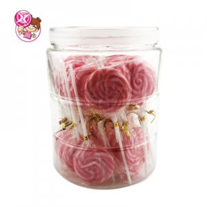 粉色波板糖棒棒糖貼牌定制代加工