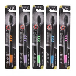 單支成人軟毛竹炭牙刷OEM/ODM代加工