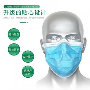 3層防護帶熔噴布防塵口罩OEM/ODM代加工