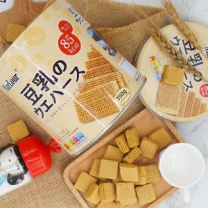 豆乳威化餅干桶裝350g罐裝代加工貼牌OEM/ODM