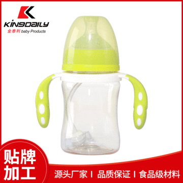 防滑耐摔防脹氣直身PP奶瓶可OEM/ODM代工