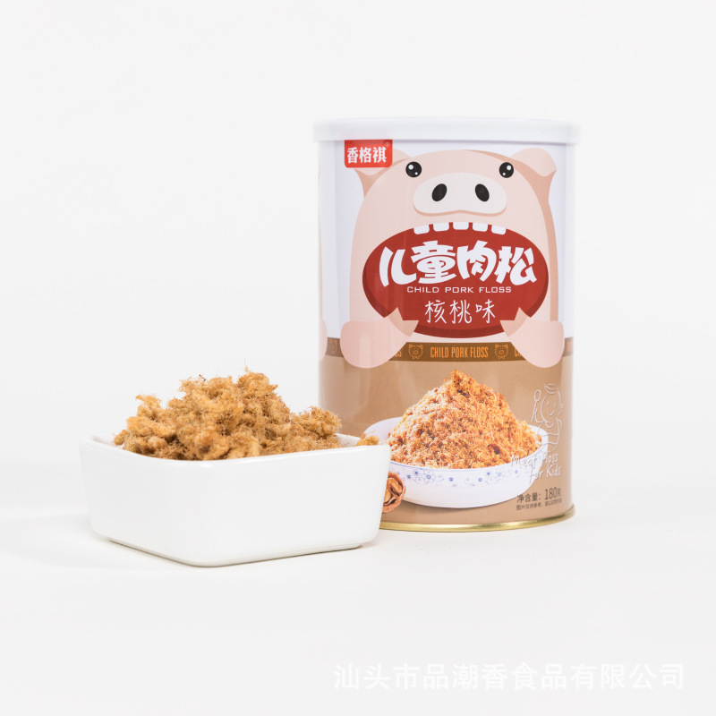 烘焙壽司80g罐裝核桃味豬肉松貼牌定制代加工