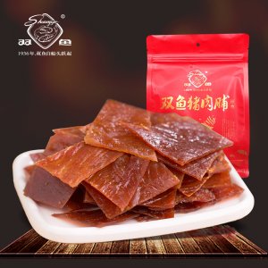 味雙魚牌經典大袋豬肉脯干自然片308gOEM/ODM代加工
