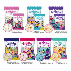俄羅斯CONFECTUM棉花糖多種口味貼牌定制代加工