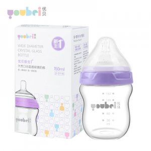 優貝youbei 150ml玻璃奶瓶大寬口貼牌定制代加工