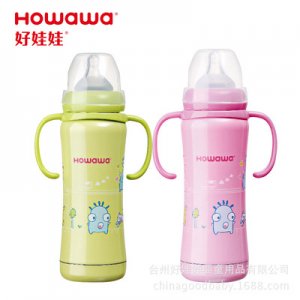 好娃娃寬口徑不銹鋼保溫奶瓶寶寶奶瓶OEM/ODM定制代加工