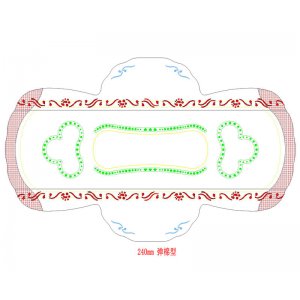 240mm標準日用衛生巾貼牌OEM/ODM