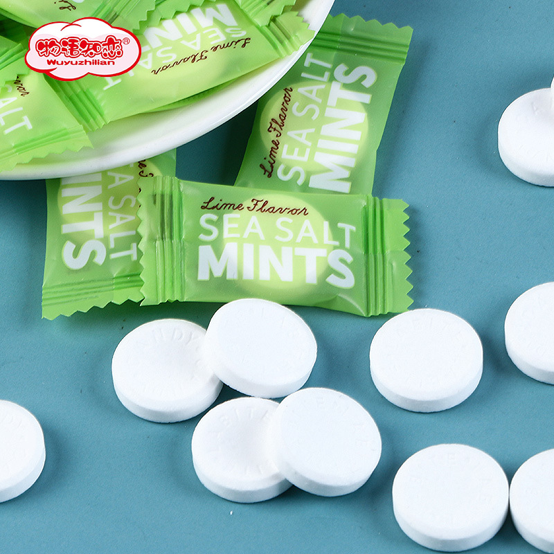 網(wǎng)紅清新海鹽青檸味無(wú)糖薄荷糖可OEM/ODM代工