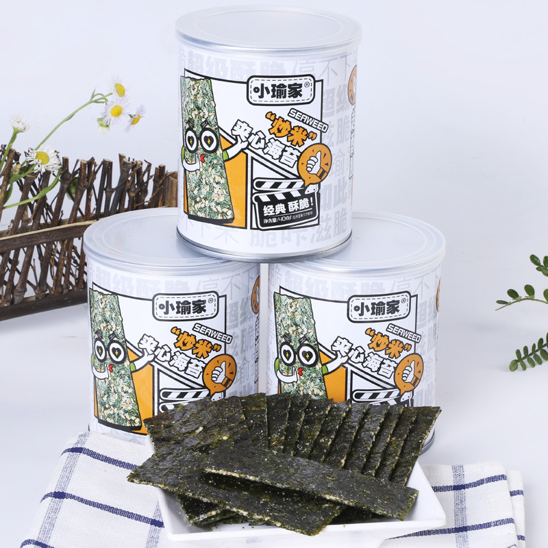 小瑜家炒米味夾心海苔脆片OEM代加工