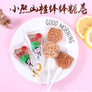 卡通小熊山楂棒棒糖卷貼牌OEM/ODM