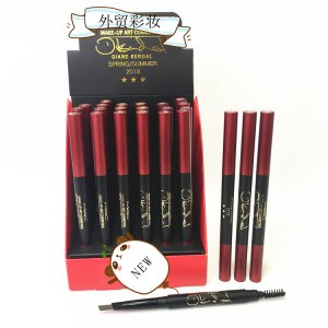 歐美彩妝爆款小M自動旋轉雙頭眉筆OEM代加工