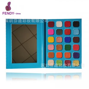 24色藍(lán)色眼影盤貼牌定制代加工