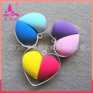 化妝海綿蛋粉撲非乳膠遇水變大水滴斜切套盒OEM/ODM代加工