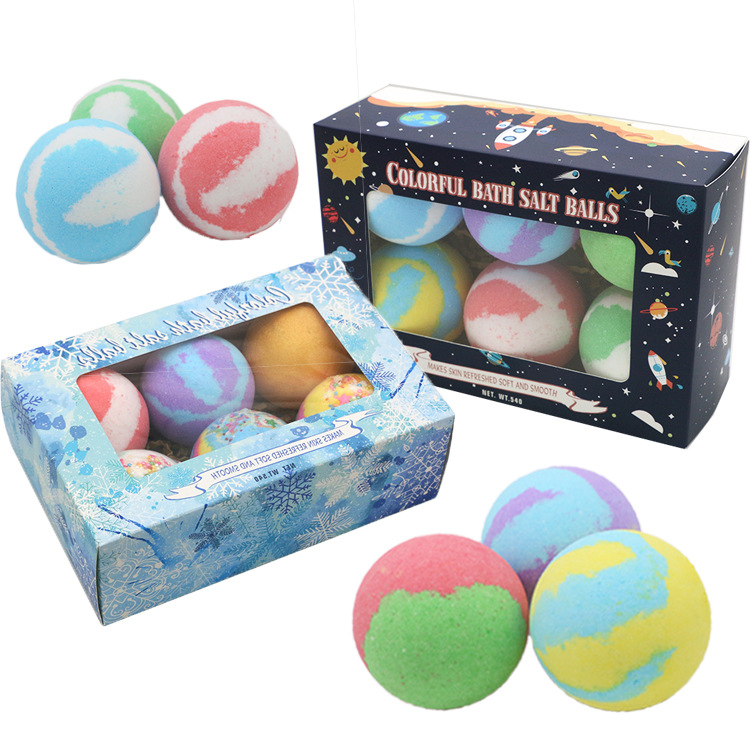 6個家庭裝浴鹽球黑色星空OEM代加工