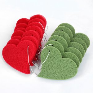 心形海綿洗臉撲貼牌定制代加工