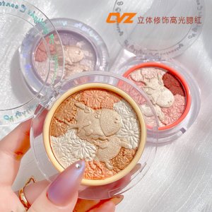 CVZ獨(dú)角獸高光修容盤腮紅粉餅OEM/ODM代加工