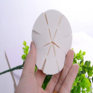 乳膠化妝棉 連體圓八塊形干濕兩用OEM/ODM定制代加工