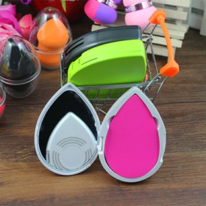 非乳膠水滴心形平面粉撲化妝盒代加工貼牌OEM/ODM