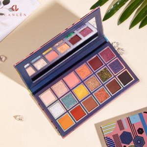 跨境彩妝18色眼影盤貼牌OEM/ODM