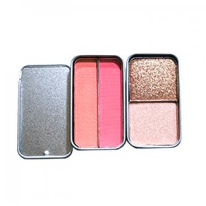 鐵盒眼影盤雙格貼牌定制代加工