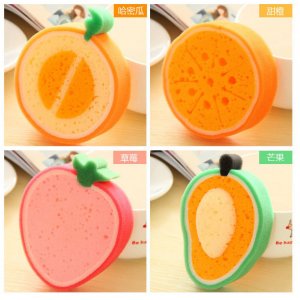 水果造型海綿洗面撲代加工貼牌OEM/ODM