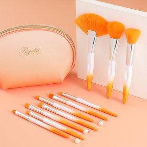 雙拼色10支化妝刷套OEM/ODM定制代加工