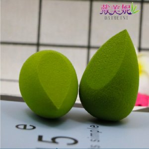 抹茶色新款非乳膠葫蘆粉撲OEM/ODM代加工